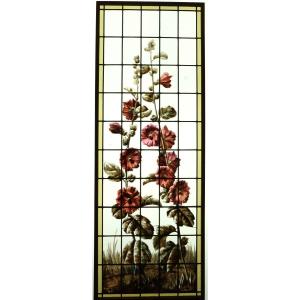 Stained Glass Windows - Hollyhocks