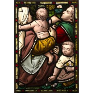 Stained Glass Windows - Family Scene