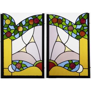 Stained Glass - Stained Glass Windows - Flowery Privacy Screen