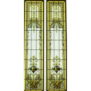 Stained Glass Windows - Large Plant Decoration