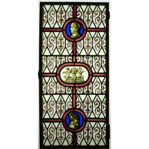 Stained Glass - Stained Glass Windows - Musician Angels And Couple