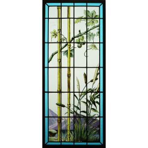Stained Glass - Stained Glass Windows - Bamboo, Reeds And Chestnut Tree