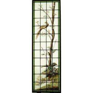 Stained Glass - Stained Glass - Crested Bird