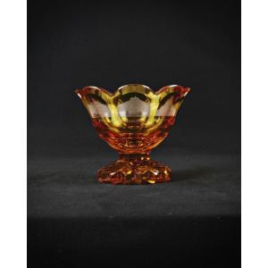19th Century Bohemian Crystal Bowl Decorated With Monuments Of The Rhenish Palatinate