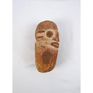 Monolithic Anthropomorphic River Sculpture In Sahel Granite In Niger