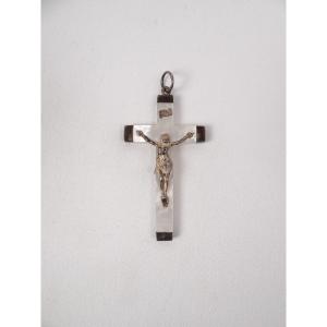 Inri Metal And Mother-of-pearl Pectoral Crucifix Pendant, Napoleon III Era