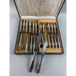 Set Of 24 Christofle Saigon/cirta Model Knives