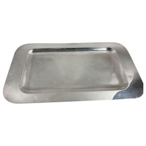 Silver-plated Rectangular Serving Dish In Art Deco Style