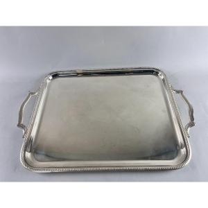 Silver Metal Serving Tray 