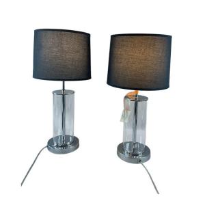 Pair Of Ralph Lauren Glass Lamps