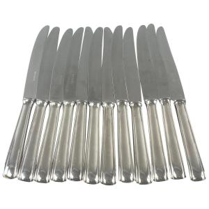 Art Deco Style Silver Plated Table Knives