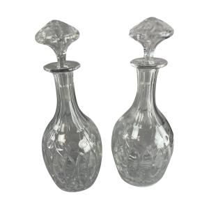 Pair Of Crystal Decanters 
