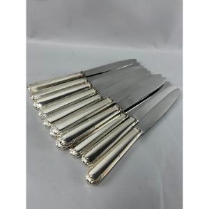 12 Table Knives With Ribbon Decoration 