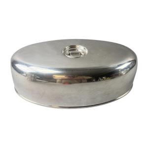 Oval Silver-plated Metal Service Bell 