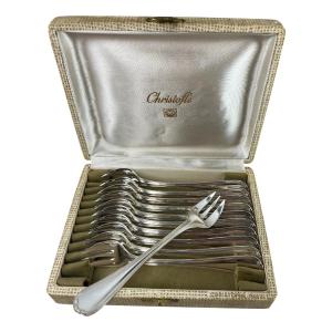 Christofle Spatours Model Oyster Forks 