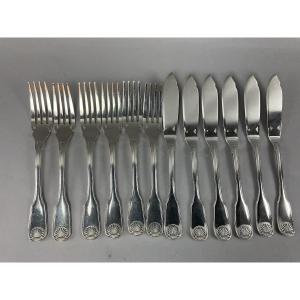 Christofle Vendome Fish Cutlery