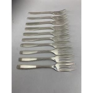 Christofle Saigon Model Dessert Forks 