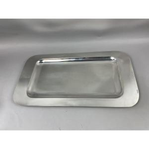 Rectangular Silver-plated Metal Dish 