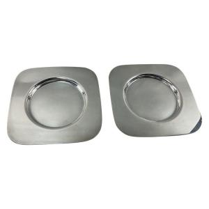 Pair Of Silver-plated Bottle Coasters