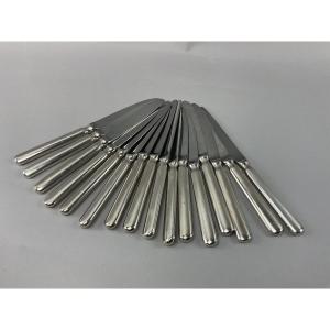 Silver-plated Baguette-style Dessert Or Cheese Knives