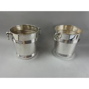 Christofle Pair Of Biarritz Champagne Buckets 