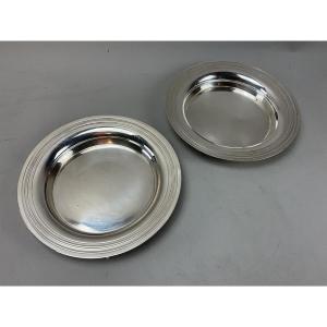Art Deco-style Silver-plated Bottle Coaster