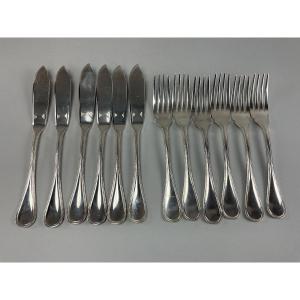 Christofle Fish Cutlery, Pearl Pattern