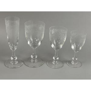 St Louis Cleo Model Series Of 24 Glasses