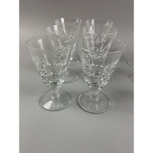 Saint Louis Set Of 6 Jersey Red Wine Glasses