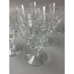 St Louis Set Of Six White Wine Glasses Model Jersey