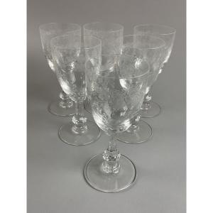 St Louis Series Of 6 Red Wine Glasses Cleo Model