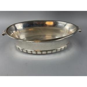 Boulenger Silver-plated Oval Planter - Art Deco Style