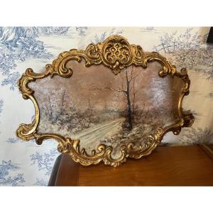 Winter Painting On Terracotta Winter