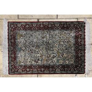 Turkish Hereke Silk Rug Signed 91 X 61 Tapestry