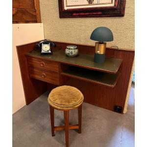 Mid-century Scandinavian Console Desk, Corner Entrance Furniture