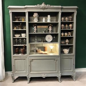 Large Dresser - Louis XV-xvi Library Cabinet Of Curiosities 