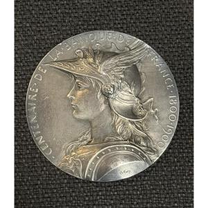 Solid Silver Centenary Medal Of The Bank Of France 1900 By Roty