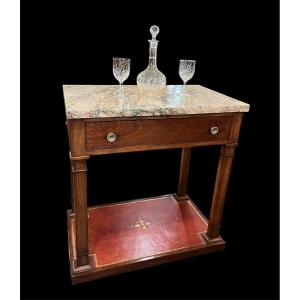 Console Table - Mahogany Side Table, Restoration/empire Style 