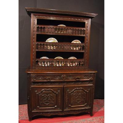 Buffet Vaisselier Breton In Chestnut Wood Furniture