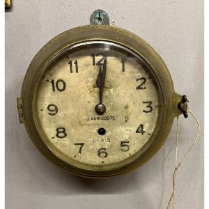 Marine Clock Pendulum Auricoste Paris Ern Brass