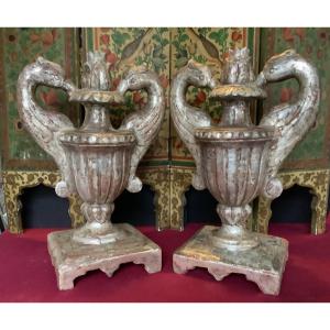 Pair Of Fin Holders. 18th Century 