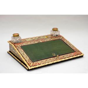 Large Boulle Marquetry Writing Desk, 19th Century