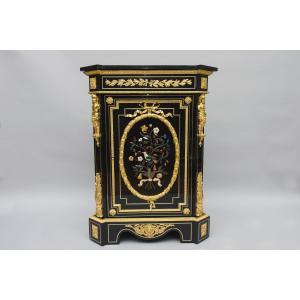 Large "pietra Dura" And Gilt Bronze "dresse d'Appui" Chest, Befort Jeune In Paris