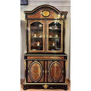 Boulle Double-bodied Display Bookcase, Delafontaine House In Paris (napoleon III)