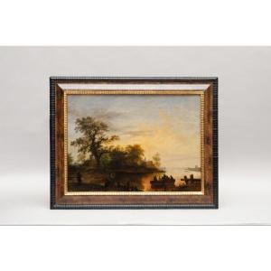 Dutch Seascape, Oil On Panel, Duckort Joseph Dated 1850