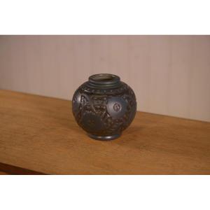 Art Deco Ceramic Vase By Georges Condé, Mougin Nancy, France, 1930s