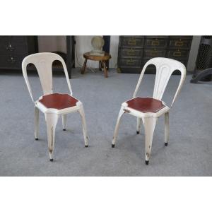 Pair Of Multipl's Chairs By Joseph Mathieu 1940s