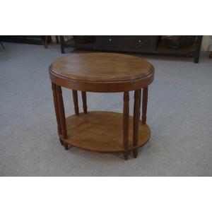 Art Deco Solid Oak Oval Table 1930