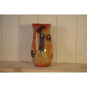 Accolay Dancer Ceramic Vase Signed Jc 1960s