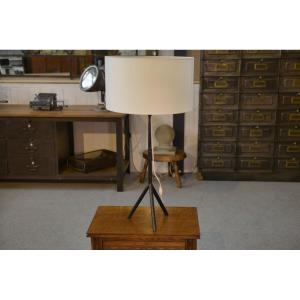 Large Wrought Iron Lamp In The Style Of The Ateliers Marolles 1950s